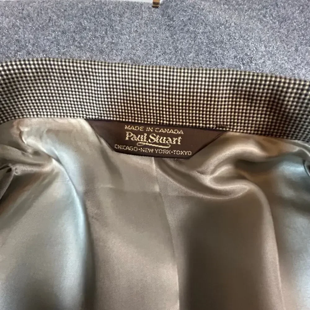Paul Stuart 2 PC‎ Wool and Silk Suit Size 42-36 Tall/Long Made in Canada